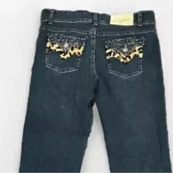 Leopard Pocket Women's Juniors Vanilla Star Jeans Denim Size 5 Distressed - Picture 7 of 13